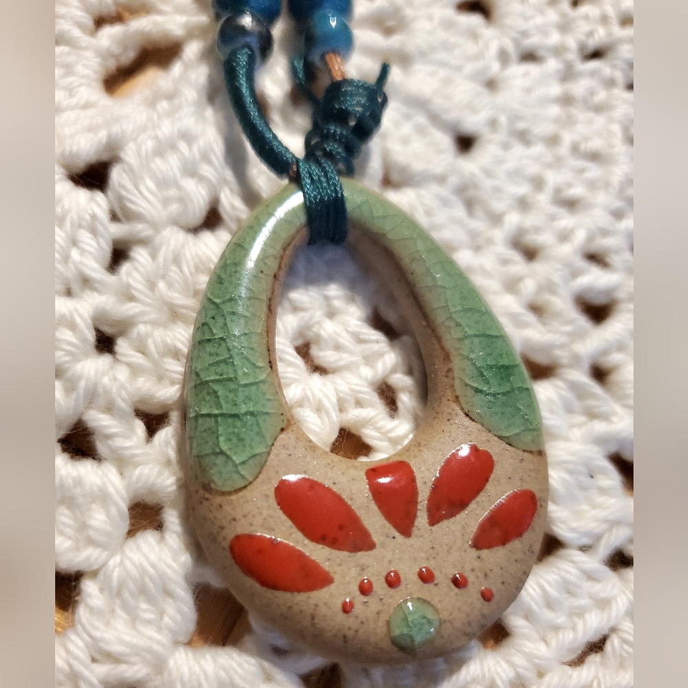 Colorful Ceramic Charm Pendant